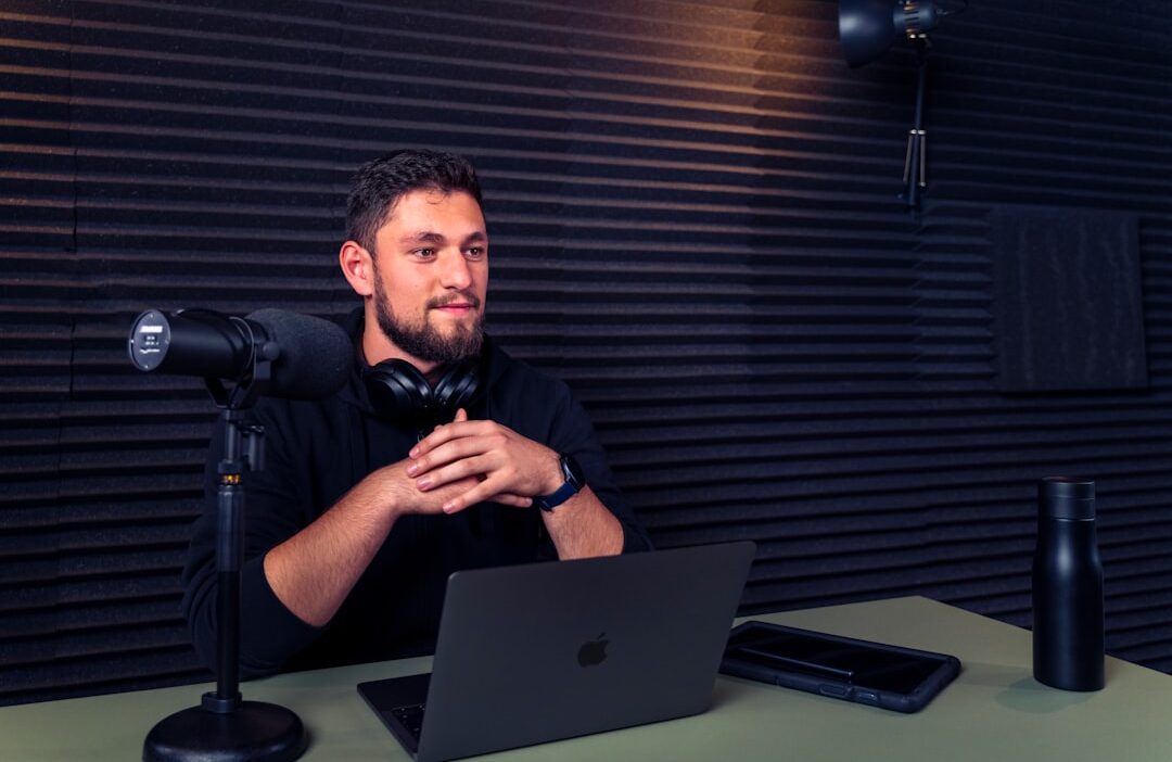 Podcast host waiting for answer