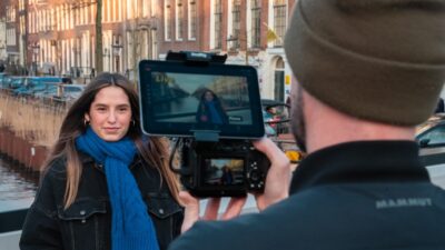 Behind the scenes from a livestream with Detail. We make it effortless to record, customize, and share professional video podcasts — all from your iPhone.