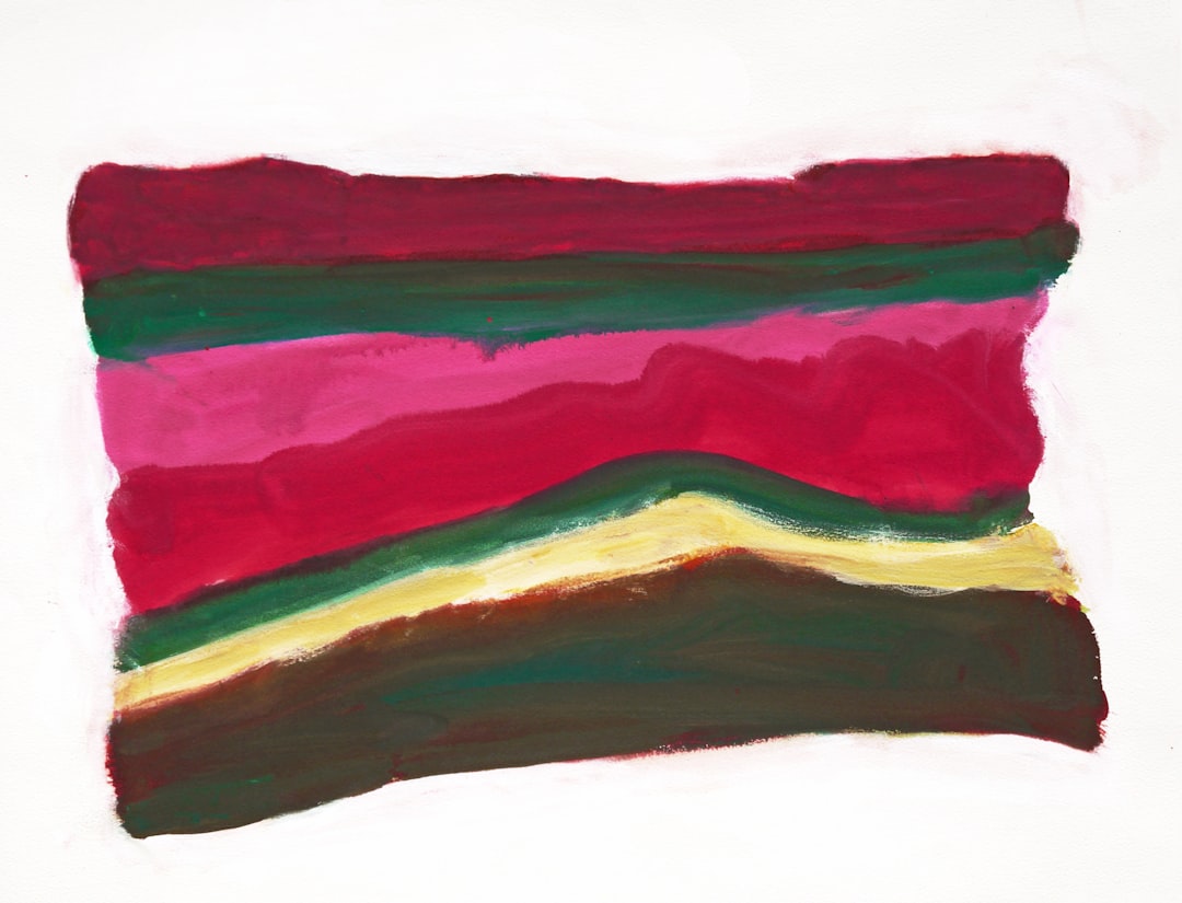 An abstract watercolor painting in layers I called 'Dark colored landscape'. I painted this watercolour work in 2001 on paper.