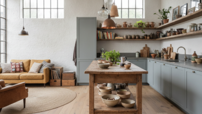 Open keuken inrichten met geleefde persoonlijke uitstraling