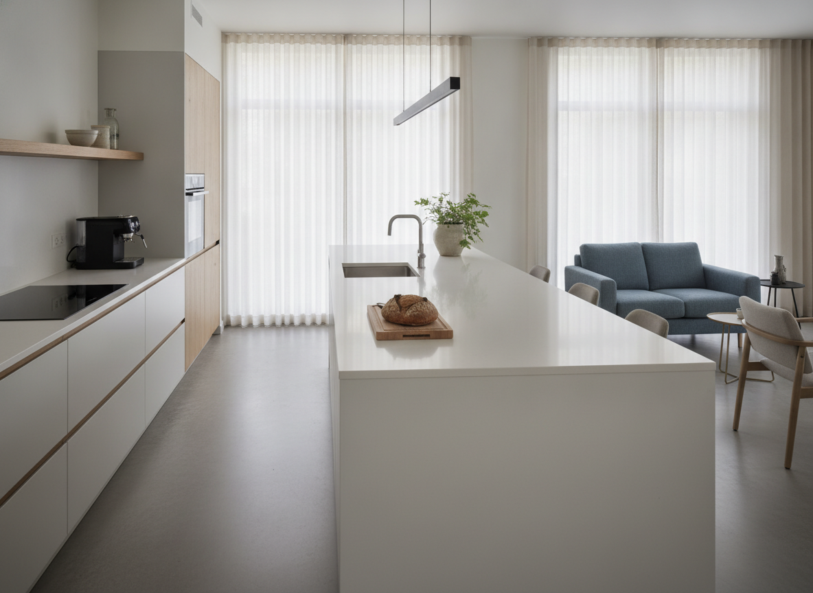 Werkbladruimte wint het van een zithoek in moderne keukens